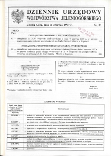 Dziennik Urzędowy Województwa Jeleniogórskiego, 1997, nr 33
