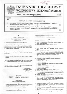 Dziennik Urzędowy Województwa Jeleniogórskiego, 1997, nr 38