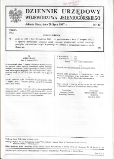 Dziennik Urzędowy Województwa Jeleniogórskiego, 1997, nr 39