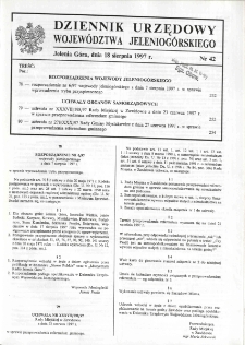 Dziennik Urzędowy Województwa Jeleniogórskiego, 1997, nr 42