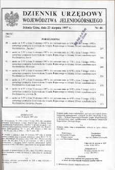 Dziennik Urzędowy Województwa Jeleniogórskiego, 1997, nr 46