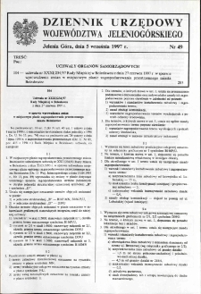 Dziennik Urzędowy Województwa Jeleniogórskiego, 1997, nr 49