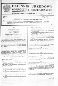 Dziennik Urzędowy Wojew&oacute;dztwa Jeleniog&oacute;rskiego, 1997, nr 51