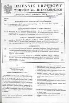 Dziennik Urzędowy Województwa Jeleniogórskiego, 1997, nr 55