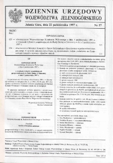 Dziennik Urzędowy Wojew&oacute;dztwa Jeleniog&oacute;rskiego, 1997, nr 57