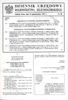 Dziennik Urzędowy Województwa Jeleniogórskiego, 1997, nr 58