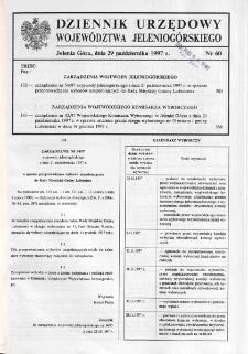 Dziennik Urzędowy Województwa Jeleniogórskiego, 1997, nr 60