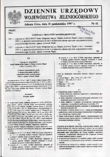 Dziennik Urzędowy Województwa Jeleniogórskiego, 1997, nr 61