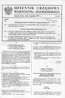 Dziennik Urzędowy Województwa Jeleniogórskiego, 1997, nr 64