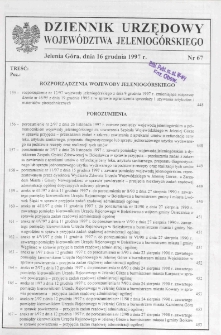 Dziennik Urzędowy Województwa Jeleniogórskiego, 1997, nr 67
