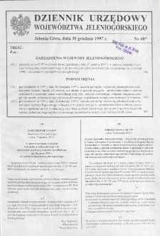 Dziennik Urzędowy Województwa Jeleniogórskiego, 1997, nr 68*