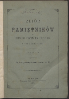 Zbiór pamiętników do historyi powstania polskiego z roku 1830 - 1831. Z.3