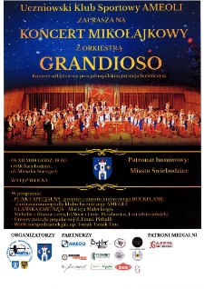 Koncert Mikołajkowy z orkiestrą Grandioso - plakat [Dokument życia społecznego]