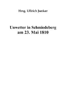 Unwetter in Schmiedeberg am 23. Mai 1810 [Dokument elektroniczny]