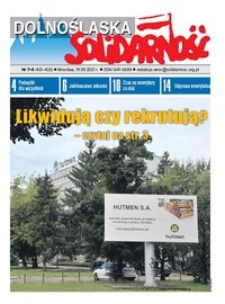 Dolnośląska Solidarność, 2021, nr 7/8 (431-432)