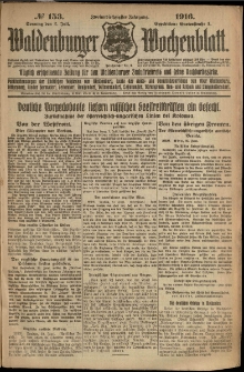 Waldenburger Wochenblatt, Jg. 62, 1916, nr 153