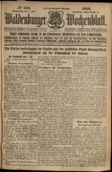 Waldenburger Wochenblatt, Jg. 62, 1916, nr 156