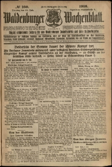Waldenburger Wochenblatt, Jg. 62, 1916, nr 160