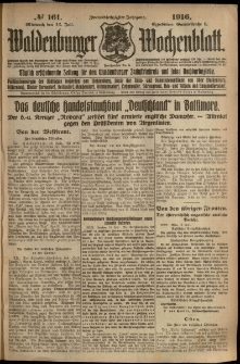 Waldenburger Wochenblatt, Jg. 62, 1916, nr 161