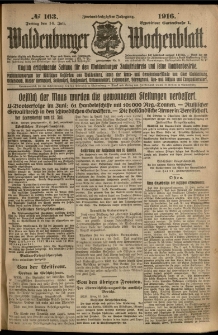 Waldenburger Wochenblatt, Jg. 62, 1916, nr 163