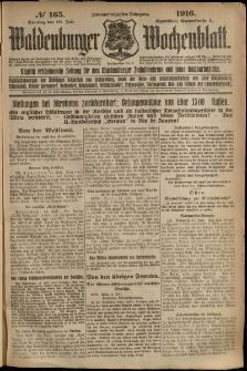 Waldenburger Wochenblatt, Jg. 62, 1916, nr 165