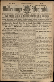 Waldenburger Wochenblatt, Jg. 62, 1916, nr 169