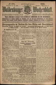 Waldenburger Wochenblatt, Jg. 62, 1916, nr 170