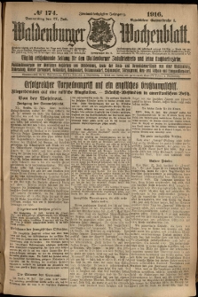 Waldenburger Wochenblatt, Jg. 62, 1916, nr 174