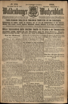 Waldenburger Wochenblatt, Jg. 62, 1916, nr 176