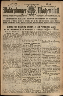Waldenburger Wochenblatt, Jg. 62, 1916, nr 177