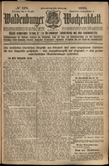 Waldenburger Wochenblatt, Jg. 62, 1916, nr 178