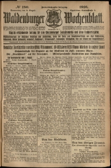 Waldenburger Wochenblatt, Jg. 62, 1916, nr 180