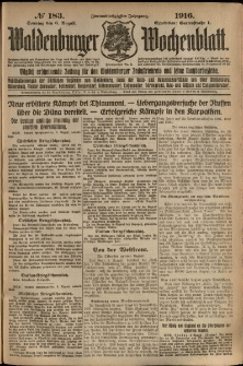 Waldenburger Wochenblatt, Jg. 62, 1916, nr 183