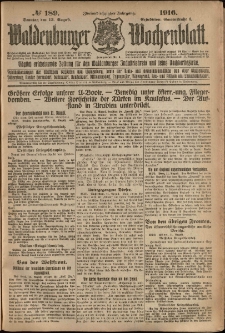 Waldenburger Wochenblatt, Jg. 62, 1916, nr 189