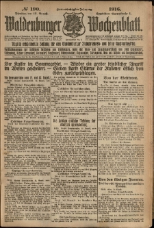 Waldenburger Wochenblatt, Jg. 62, 1916, nr 190