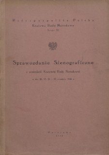 Sprawozdanie stenograficzne z posiedzeń Krajowej Rady Narodowej w dn. 20, 21, 22 i 23 września 1946 r. Sesja 11