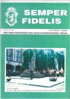 Semper Fidelis : pismo Towarzystwa Miłośników Lwowa i Kresów Południowo-Wschodnich, 2001, nr 4 (63)