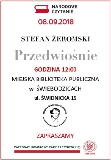 Narodowe Czytanie : Przedwiośnie - plakat [Dokument życia społecznego]