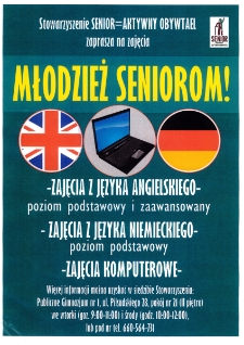 Młodzież seniorom - plakat [Dokument życia społecznego]