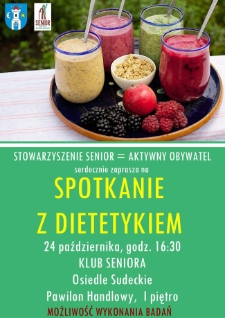 Spotkanie z dietetykiem - plakat [Dokument życia społecznego]