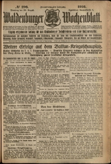 Waldenburger Wochenblatt, Jg. 62, 1916, nr 196