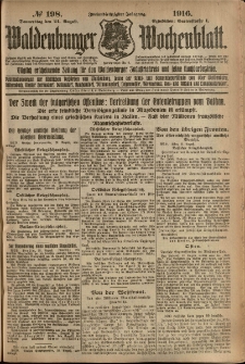 Waldenburger Wochenblatt, Jg. 62, 1916, nr 198