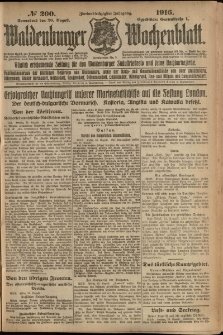 Waldenburger Wochenblatt, Jg. 62, 1916, nr 200