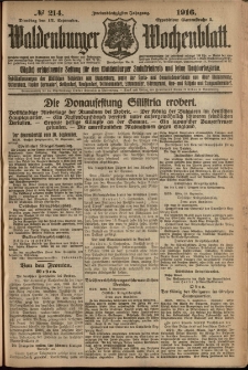 Waldenburger Wochenblatt, Jg. 62, 1916, nr 214