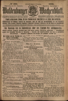 Waldenburger Wochenblatt, Jg. 62, 1916, nr 222