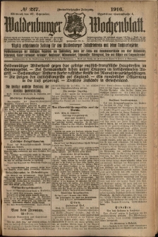 Waldenburger Wochenblatt, Jg. 62, 1916, nr 227