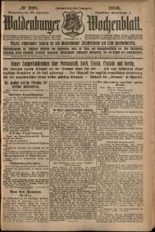 Waldenburger Wochenblatt, Jg. 62, 1916, nr 228