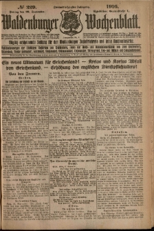 Waldenburger Wochenblatt, Jg. 62, 1916, nr 229