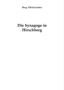 Die Synagoge in Hirschberg [Dokument elektroniczny]