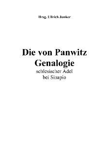 Die von Panwitz Genealogie [Dokument elektroniczny]